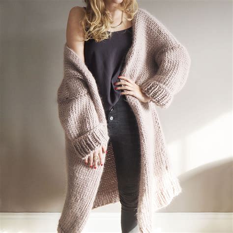 knit oversized cardigan pattern